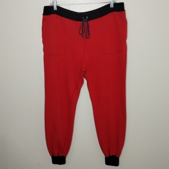 VINTAGE Ralph Lauren Men's Small Sweatpants Joggers Red Baggy 34x30 Athleisure - Picture 1 of 7